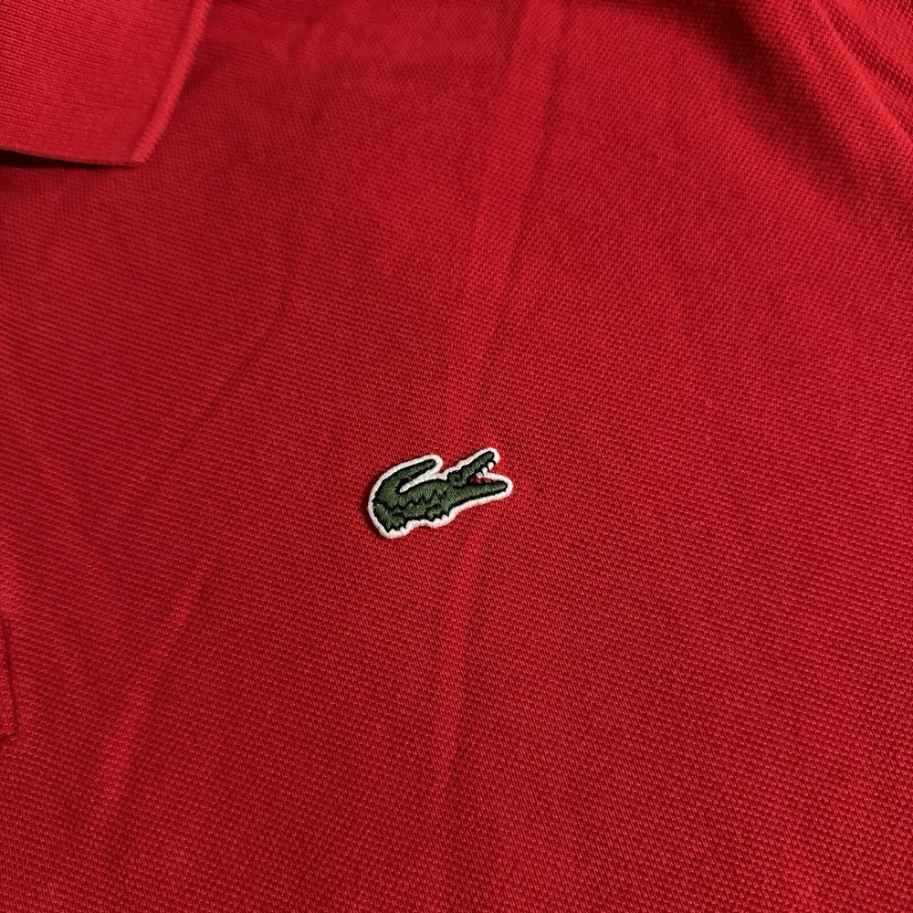 Lacoste Men's Size 7 XXL Classic Fit Solid Red Cotton Polo Shirt 2XL